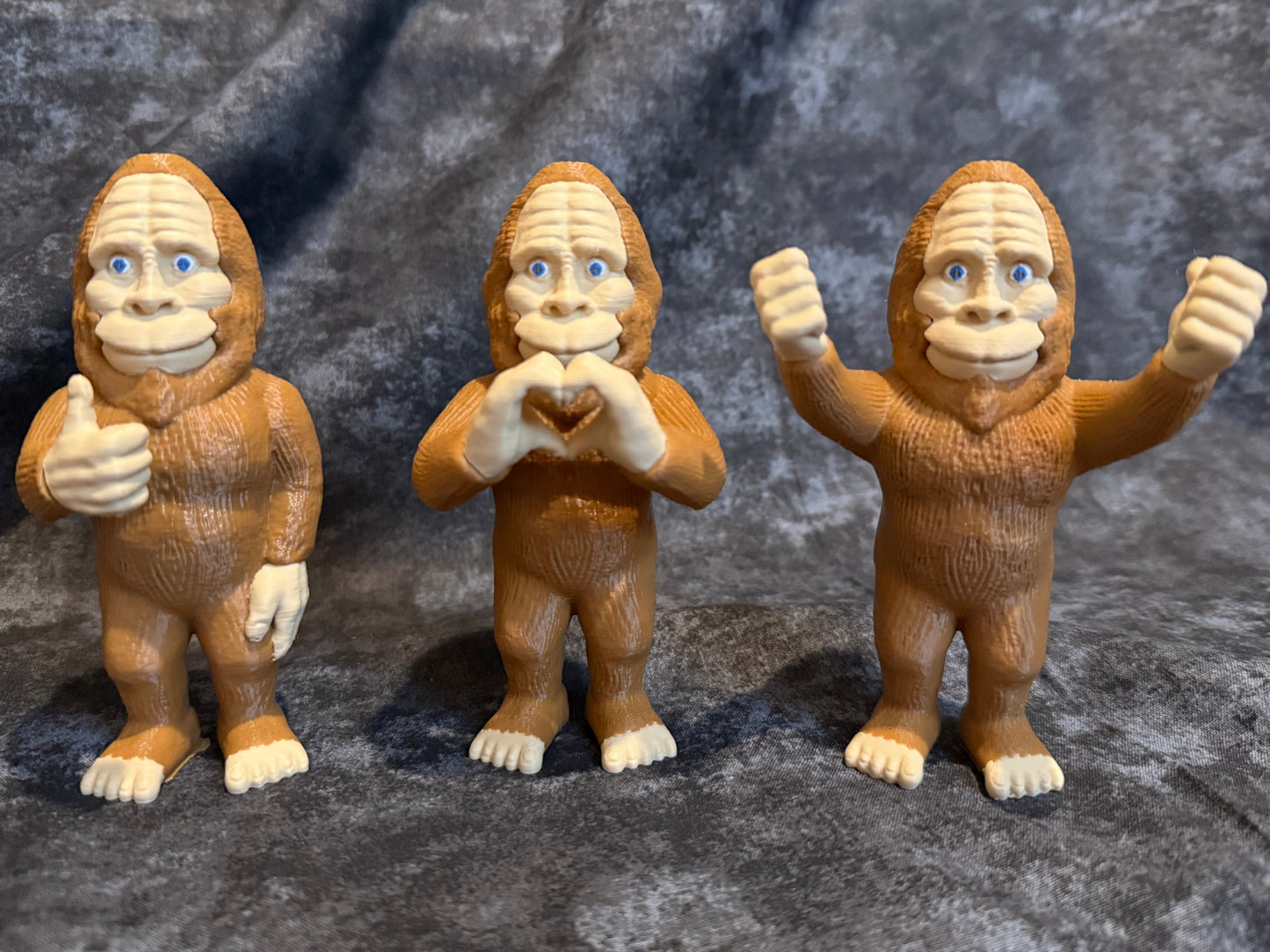 Friendly Bigfoot Figurines – 3D Printed Set