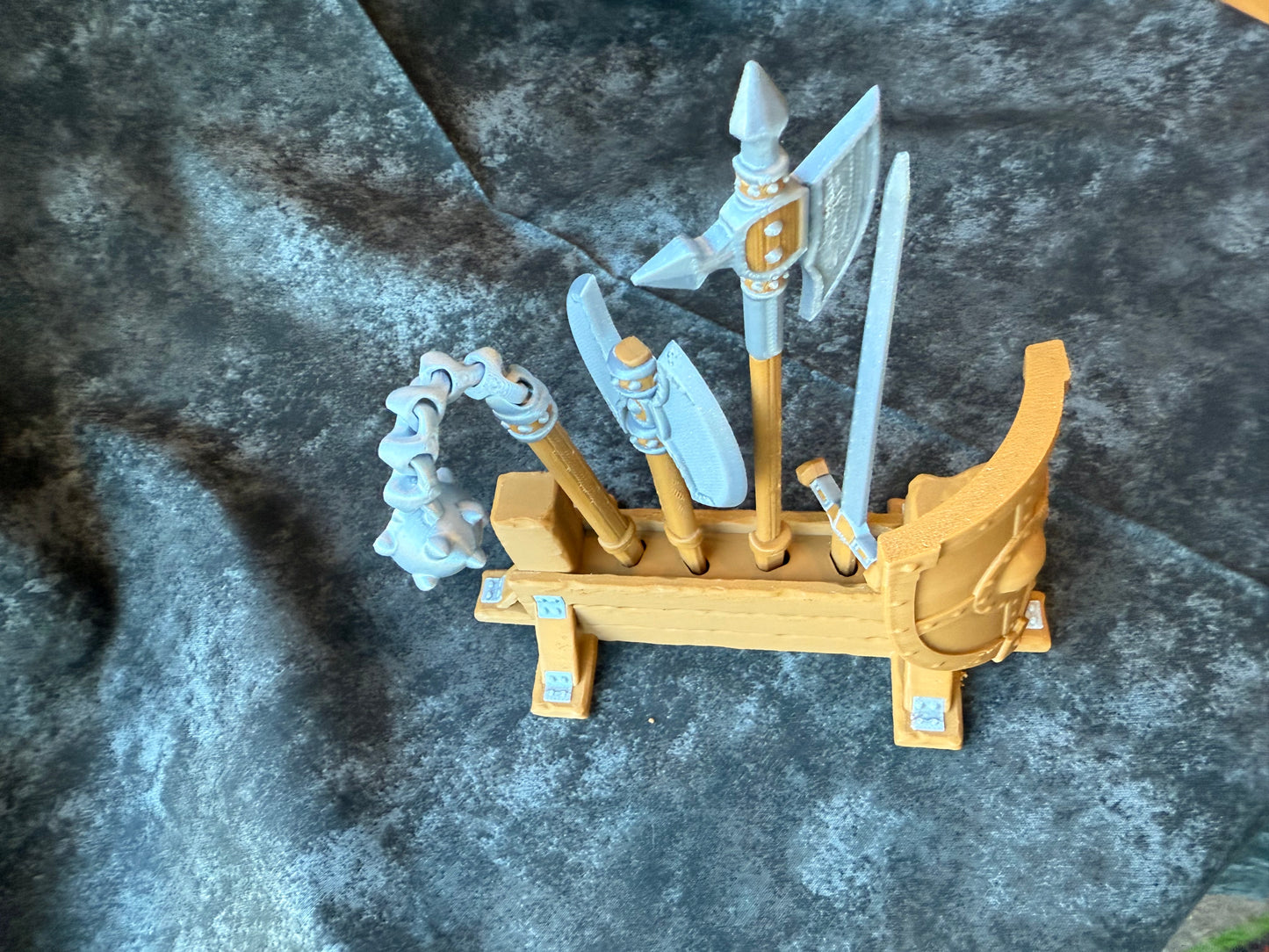 Miniature Medieval Weapons Rack Set