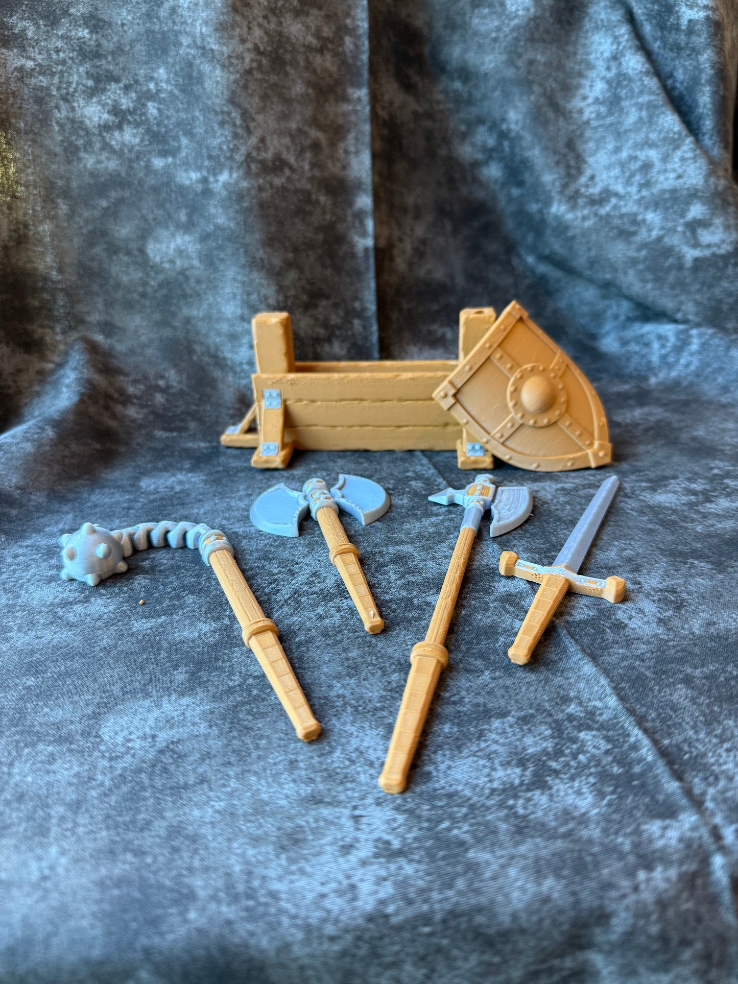 Miniature Medieval Weapons Rack Set