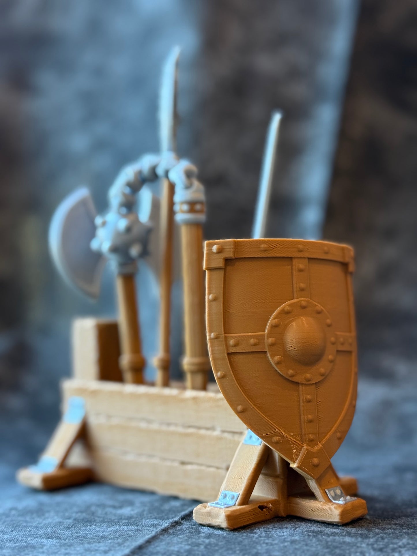 Miniature Medieval Weapons Rack Set
