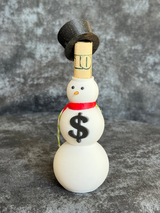 Snowman Surprise Money Holder Ornament